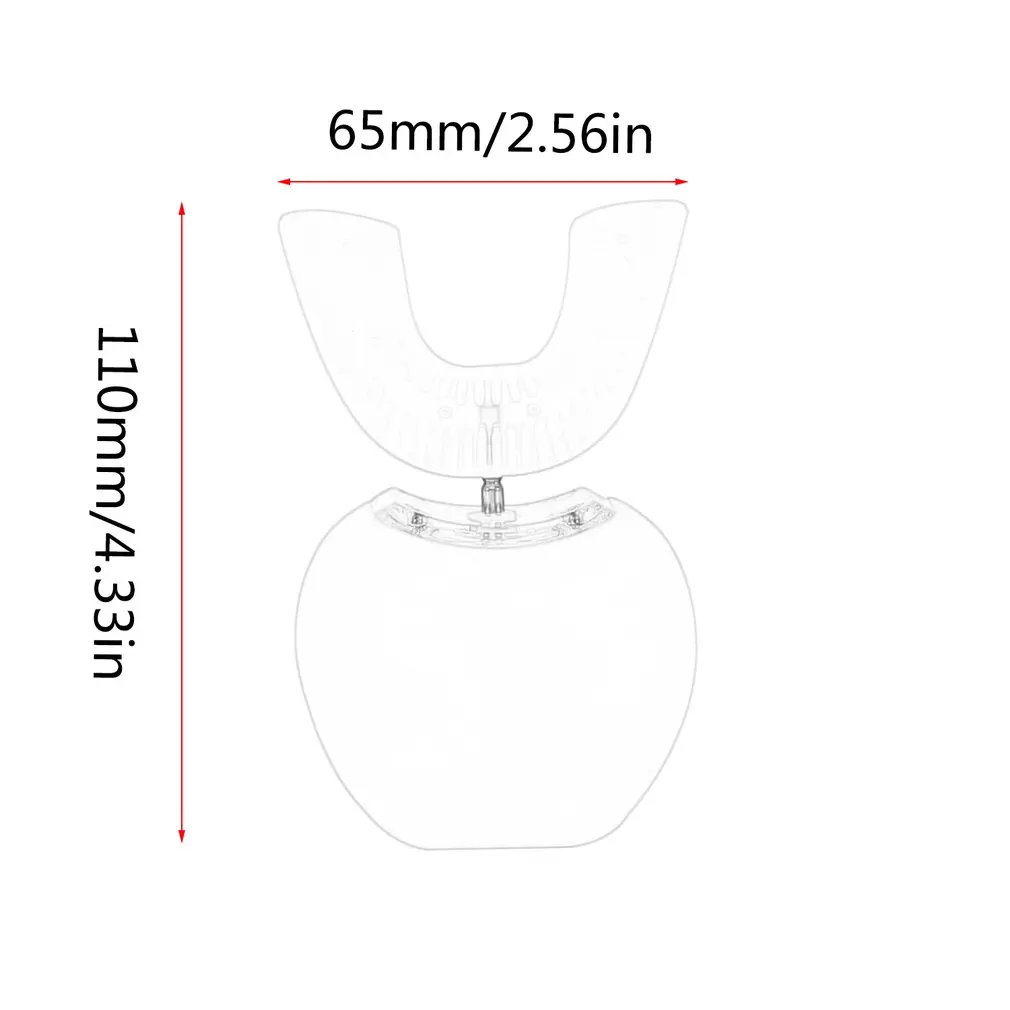 

360 Degree Wireless USB Charging Lazy Automatic Sonic Silicone Electric Toothbrush Teeth Whitening Cleaning Tool Brush Oral Care