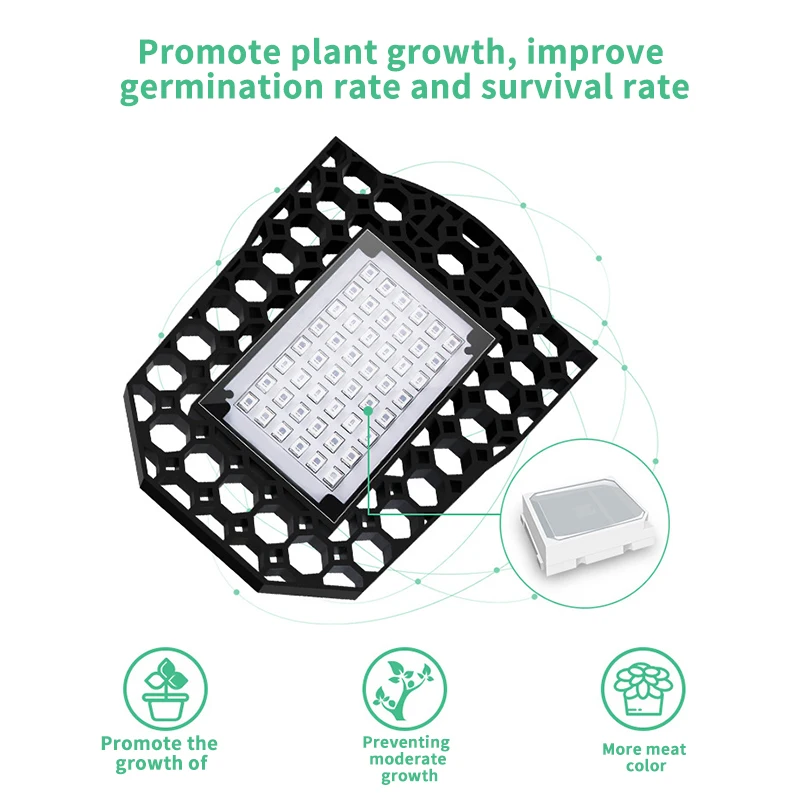 80 Вт светодиодный красный и синий роста растений светильник E27 полный спектр