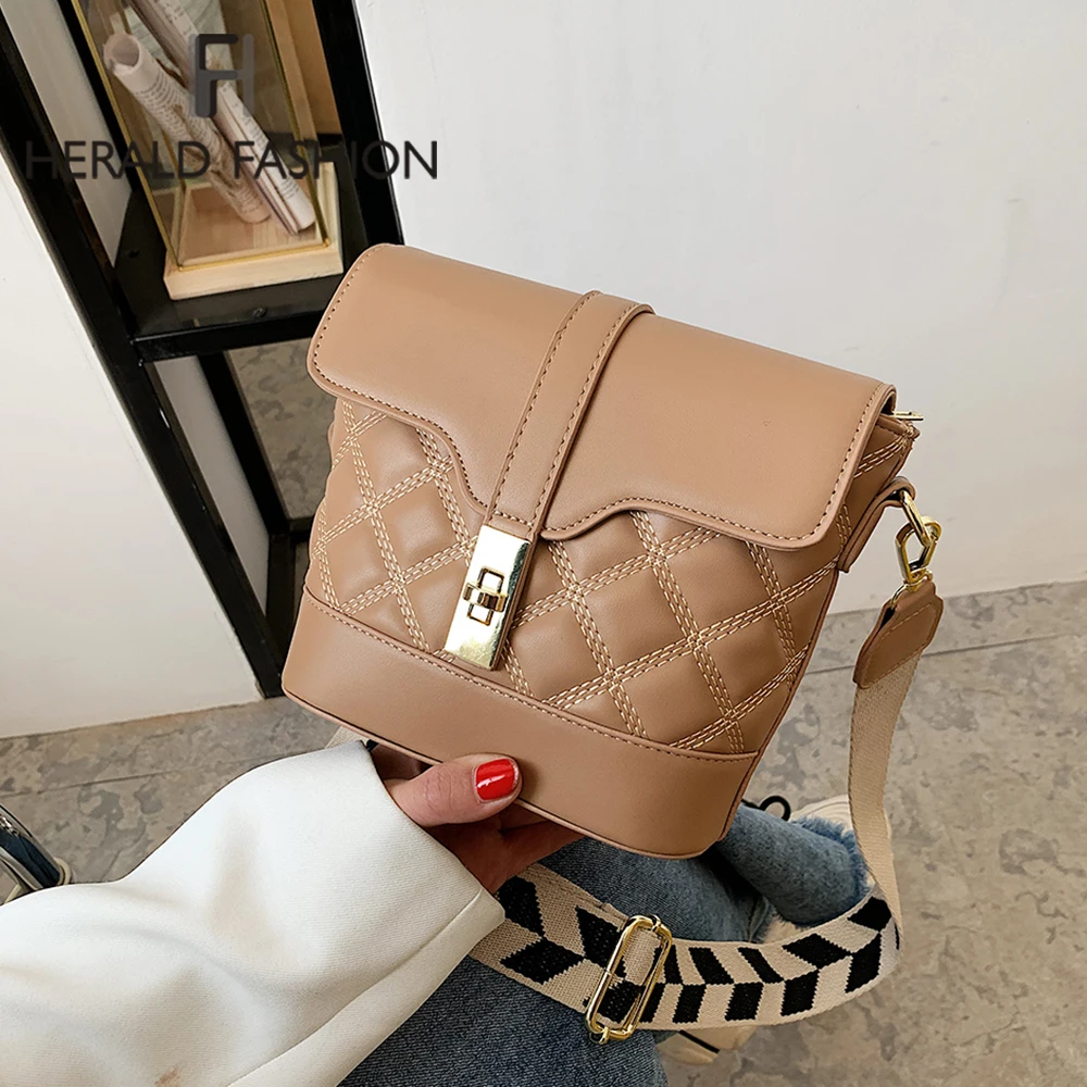 

Herald Fashion Pu Leather Women's Handbags Large Capacity Designer Casual Ladies Tote bag Luxury Female Shoulder Messenger Bag