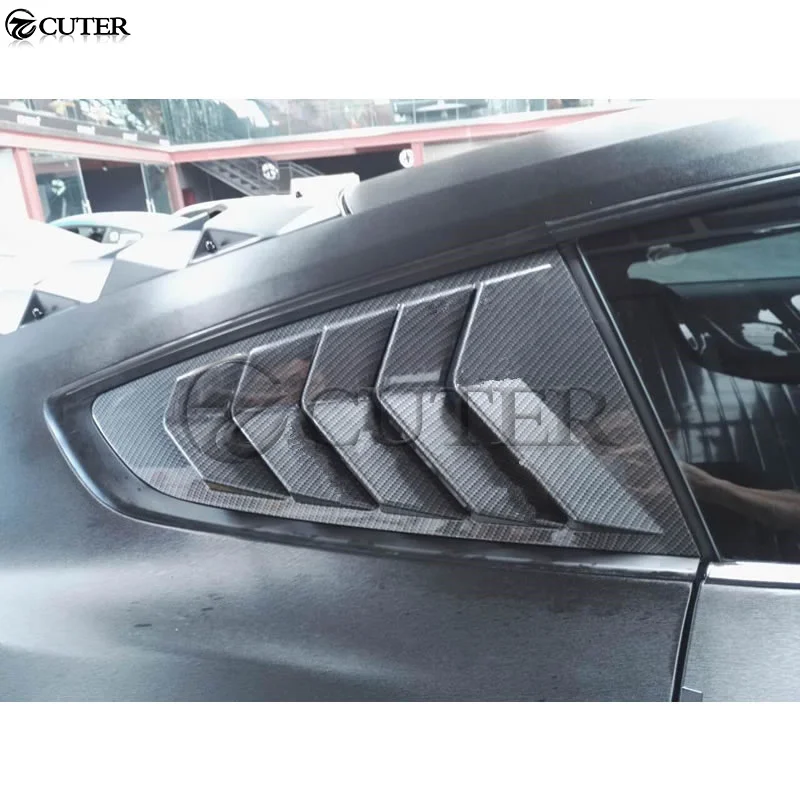 Carbon Fiber Side Grille Covers Car Window Trims Vent for Ford Mustang 2015 | Автомобили и мотоциклы
