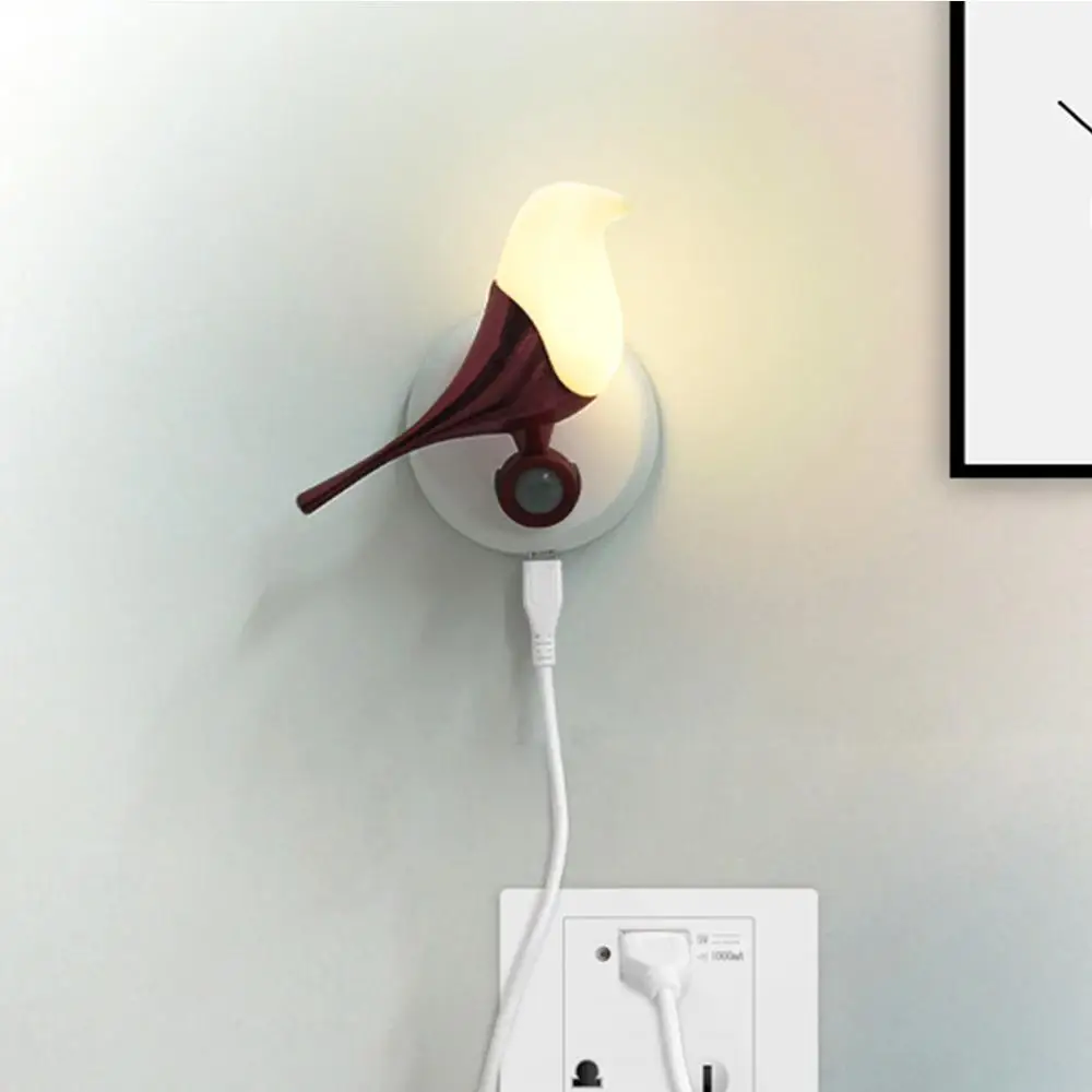 Креативный светильник с датчиком ночной лампы перезаряжаемый в форме птицы