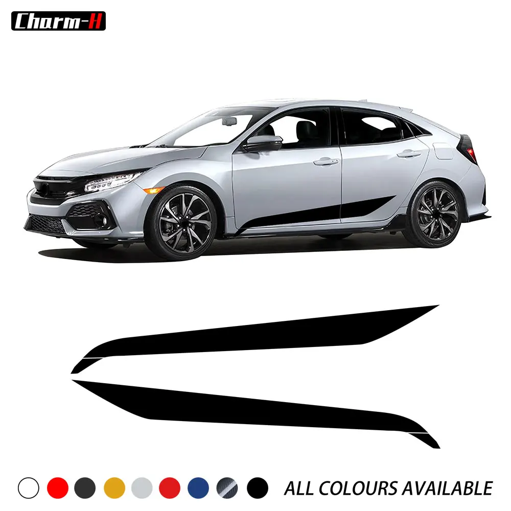 2 шт. гонок спорт дверь боковая юбка полоски Стайлинг автомобиля украшение тела