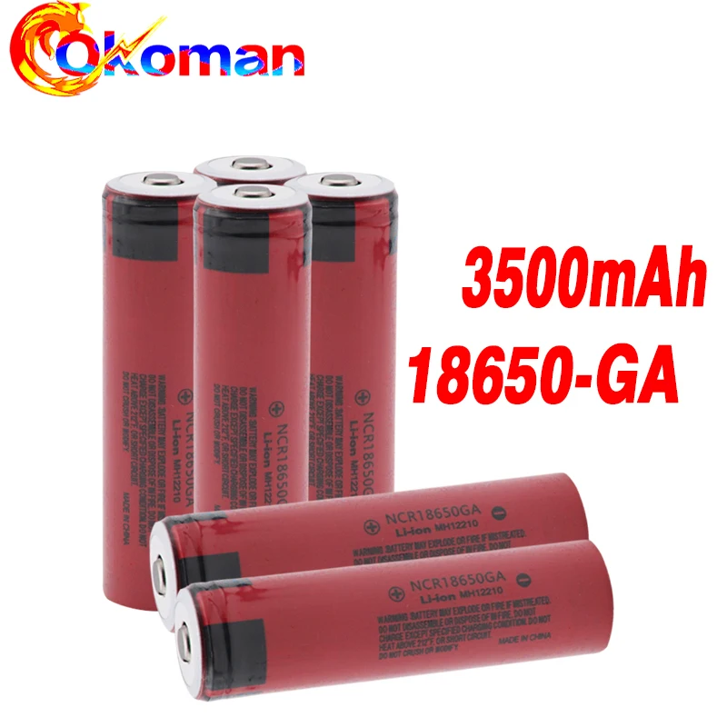 100% новая 18650 батарея 3500mah 3 7 v литиевая для NCR18650ga подходит фонарика