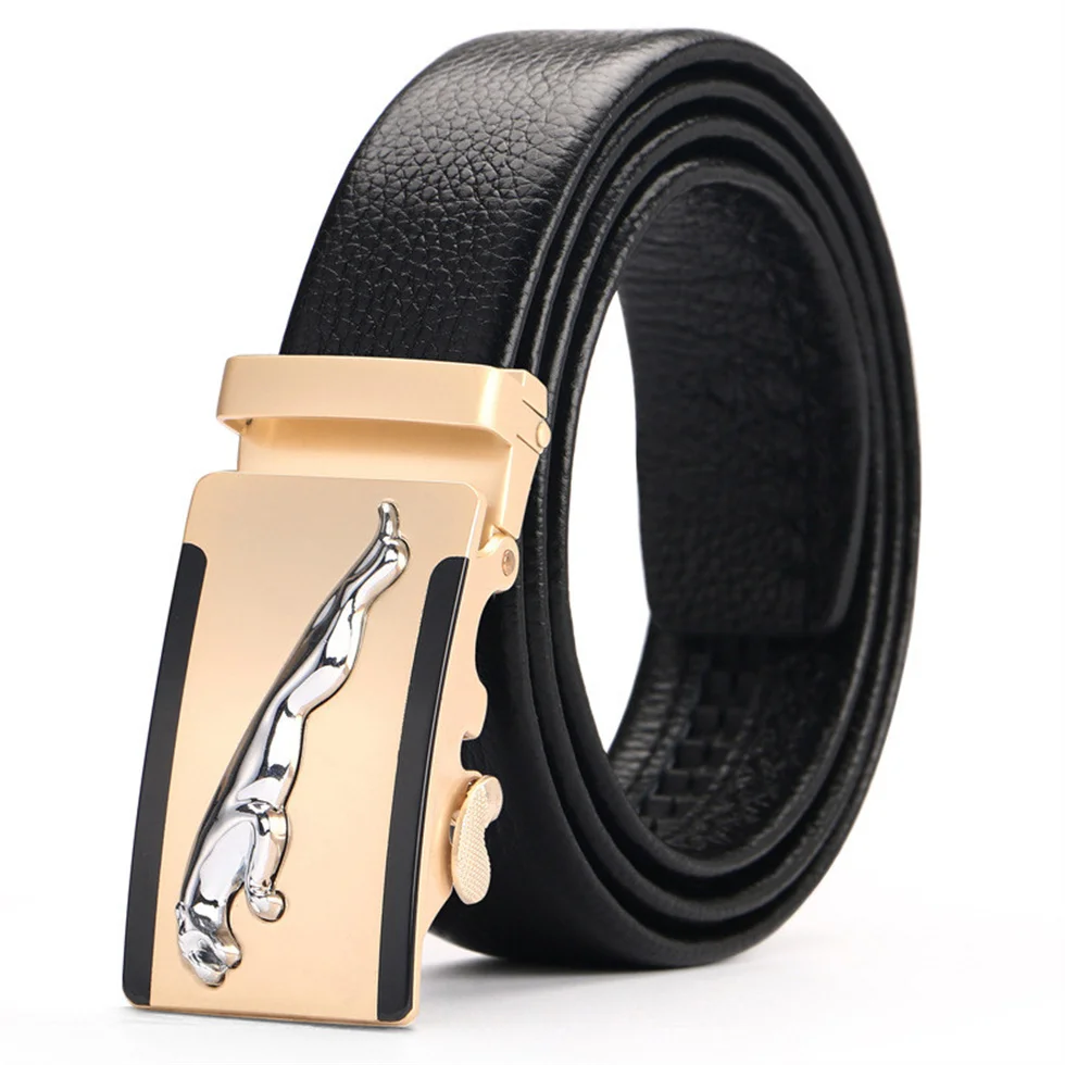 100% Good Quality Cowskin Genuine Luxury Leather Men's Belts for Men,Strap Male Metal Automatic Buckle  New