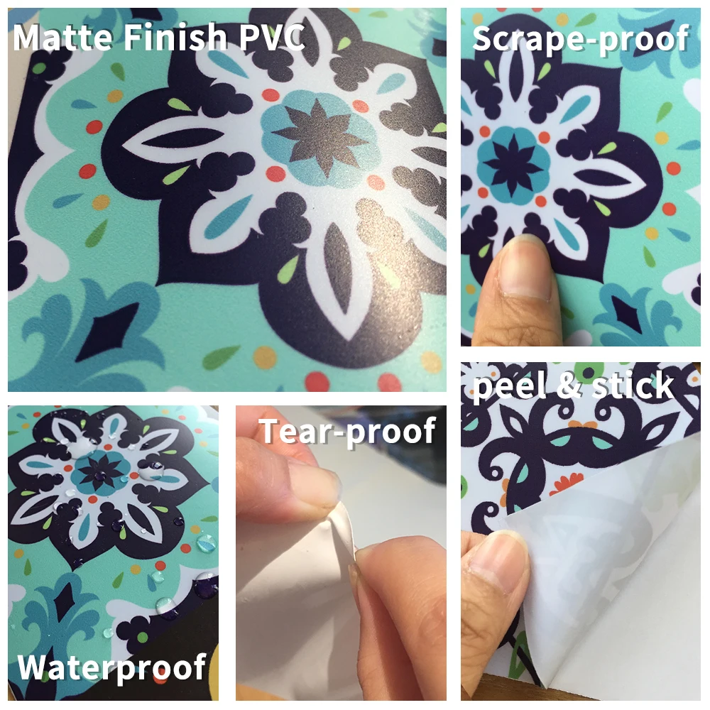 Funlife®18*100 см легко чистить кухонный пол наклейка DIY PVC Backsplash противоскользящая