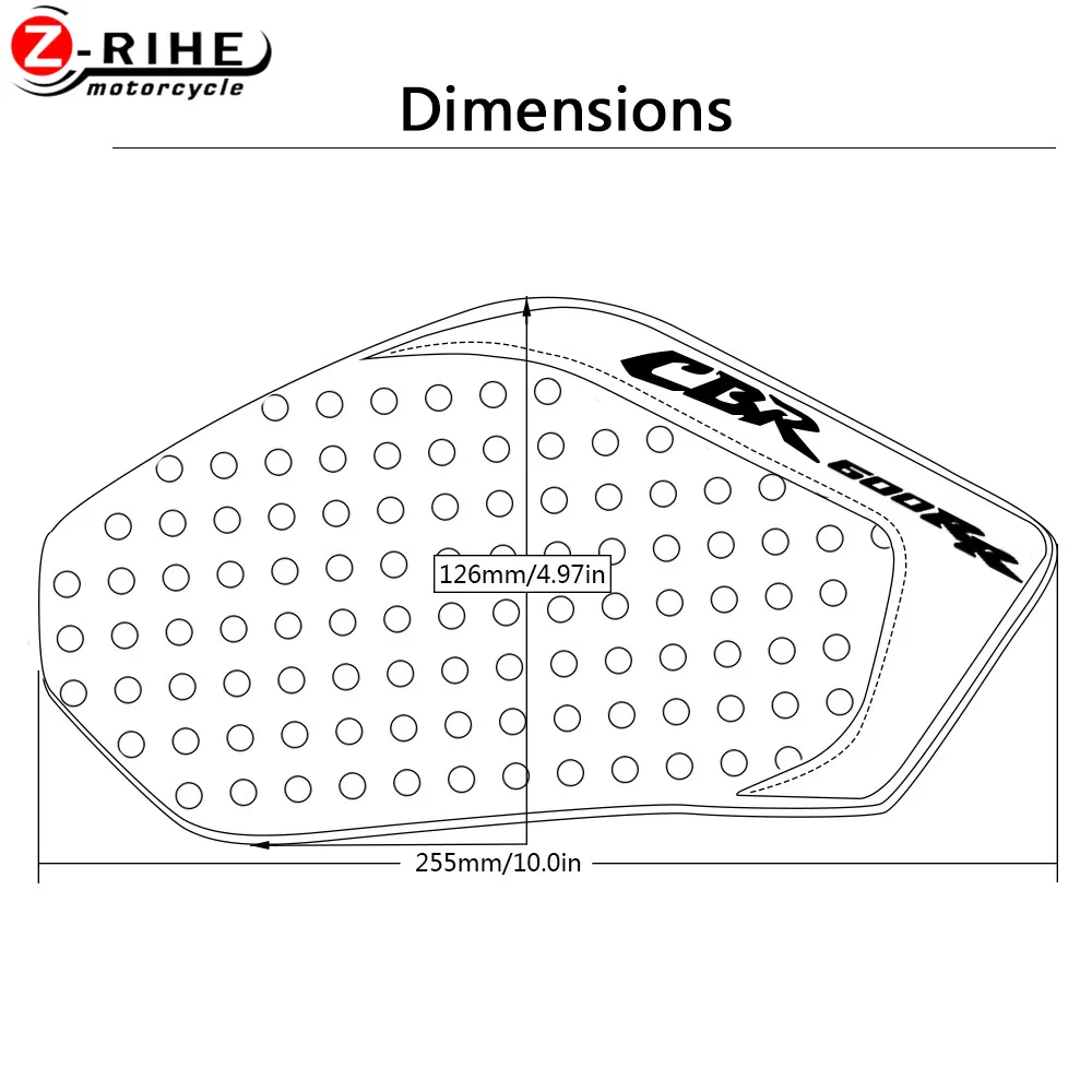 Противоскользящие наклейки аксессуары для мотоциклов HONDA CBR600RR CBR 600 RR 2003 2004 2005 2006
