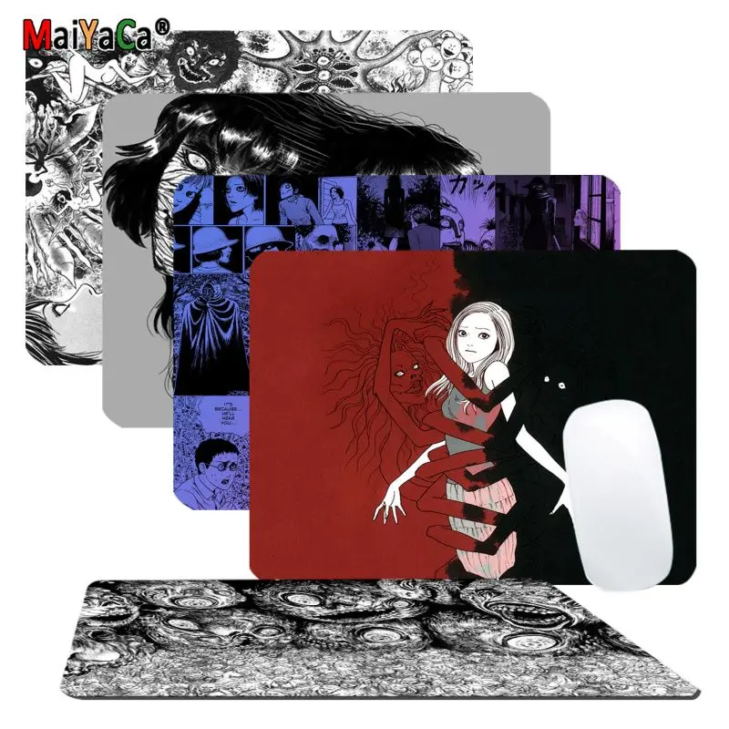 

MaiYaCa простой дизайн Junji Ito Tees страх DIY дизайн игровой с узором коврик для мыши Гладкий коврик для письма настольные компьютеры мат для игровой...