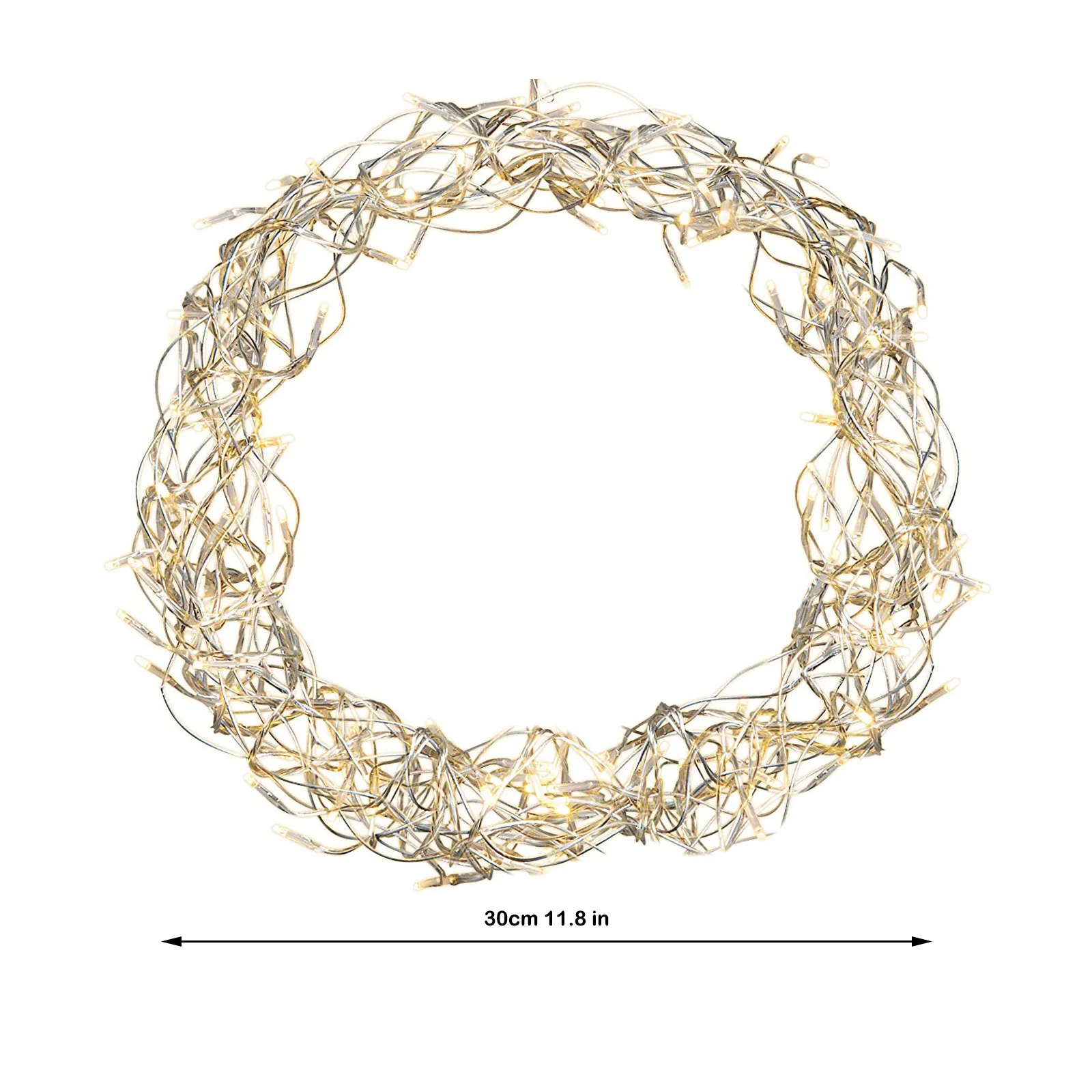 2pc LED Light Wreath 30cm Diameter Gold Wire Mesh With Warm White Lighting For Wedding Party Curtain Garden Decoration Wreat | Дом и сад