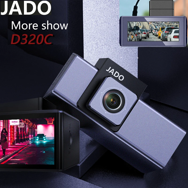 JADO автомобиля тире Камера двойной Запись HD Ночное видение видео Регистраторы