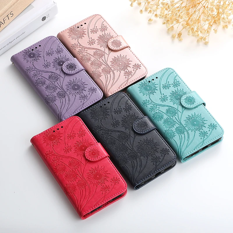 Leather Wallet Flip Case For Redmi 10A 10C 10 Prime 9 9A 9C 9T NOTE 11 10S 8 Mi POCO M3 X3 M4 Pro Floral Book Cover fundas |