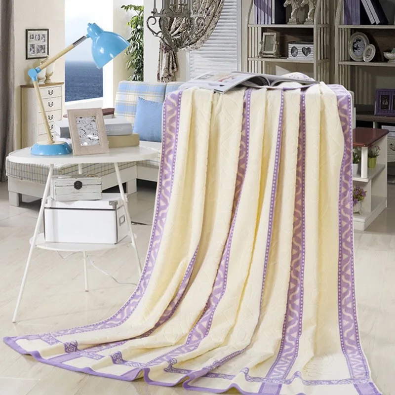 

Spring Summer Cotton Gauze Muslin Throw Blanket on the Bed Crib Cover Sheets Soft And Comfortable Bedding Coverlet Koc
