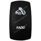 12 В 24 В радиопереключатель белый светодиод 5-контактныйSPSTвкл. Выкл. Кнопка Водонепроницаемый IP68 автомобильный лодочный кулисный переключатель универсальный