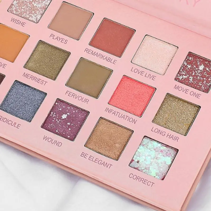 

18 Colors Earth Color Long Lasting Matte Eyeshadow Professional Shimmer Palette Pearl Shadow Eye Makeup Cosmetics Pallete X5H9