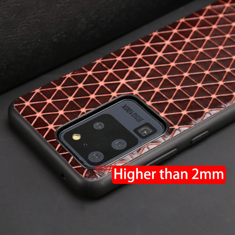 leather Phone Case For Samsung Galaxy S20 ultra S7 S8 S9 S10e s10 Plus Note 8 9 10 plus A70 A30s A50s A51 A71 Cowhide | Мобильные
