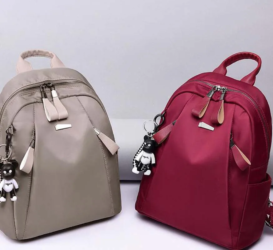 

Free Shipping New Fashion Trend Waterproof Nylon Backpack Women's Casual High Capacity Double Shoulder Bags Light Travel Bag