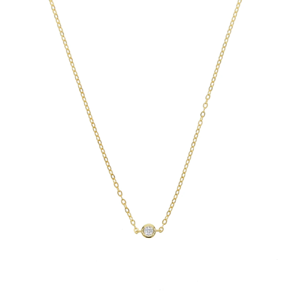 Ожерелье-чокер из серебра 925 пробы с круглыми фианитами | Украшения и аксессуары