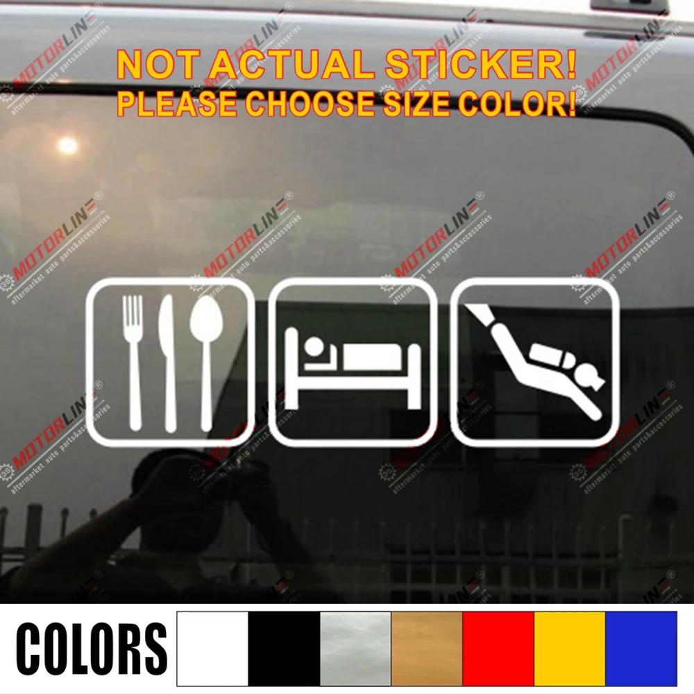 Наклейка для дайвинга Eat Sleep Виниловая наклейка автомобиля ныряния размер цвет