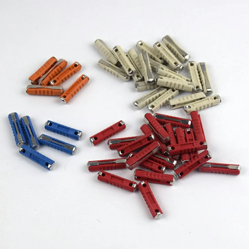 

Fad 50Pcs/Kit 5A 8A 16A 25A Classic Car Auto Fuses Kit Ceramic Continental Car Fuse Torpedo Bullet Automotive European Fuse