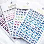 1 шт. наклейки для ногтей с рисунком бабочки, самоклеящиеся переводные наклейки, слайдер, 3D наклейки для самостоятельного маникюра и украшения для ногтевого дизайна