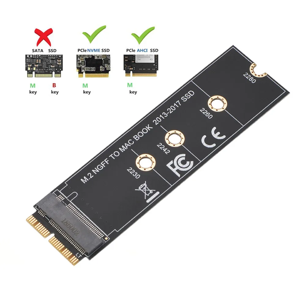 M2 NGFF PCIe AHCI SSD адаптер Разъем для карты MACBOOK Air 2013 2014 2015 2017 A1465 A1466 Pro A1398 A1502 A1419 2230 2280