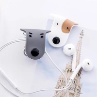 cartoon cable organizer bobbin winder headphone cable manager bobbin winder protector wire cord management holder for mp3 usb