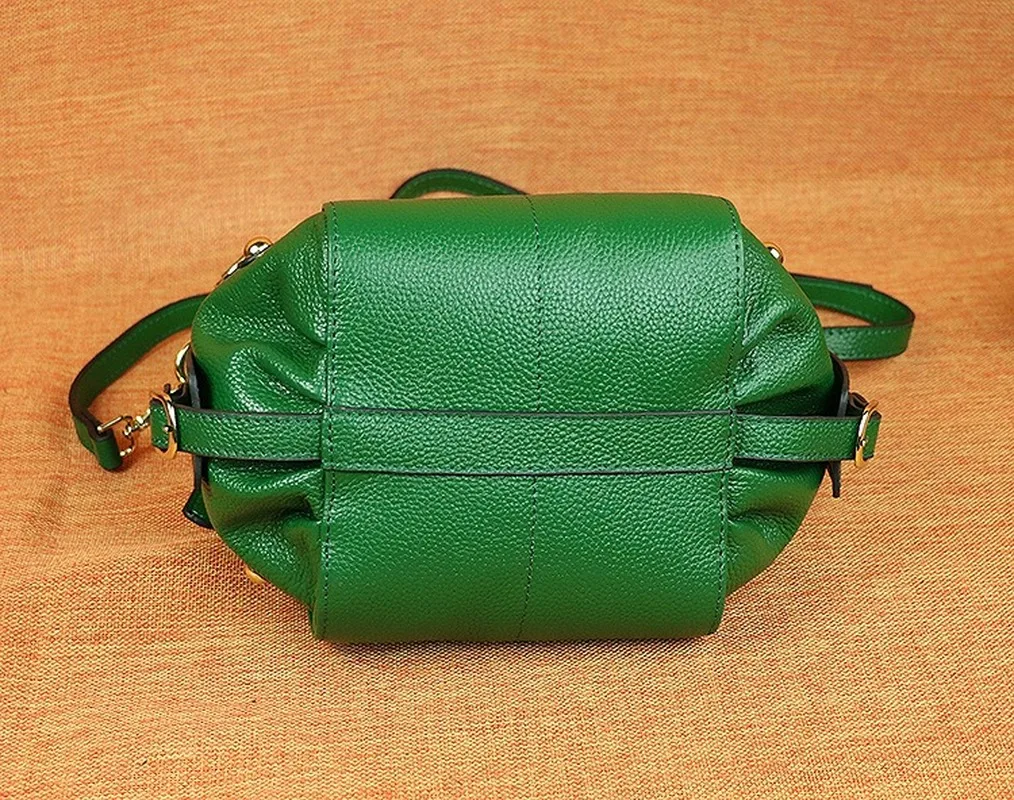 

Bag 2020 new large-capacity tide bucket bag ladies leather handbag fashion cowhide shoulder Messenger bag