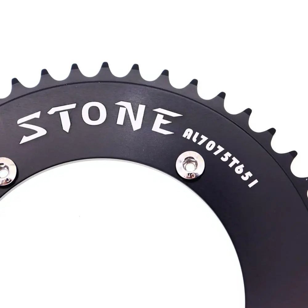Stone 130 BCD chainring aero fixed gear track bike fixie Round 42T 46T 48T 50T 52t 54 58t 60t tooth Chainwheel 130bcd