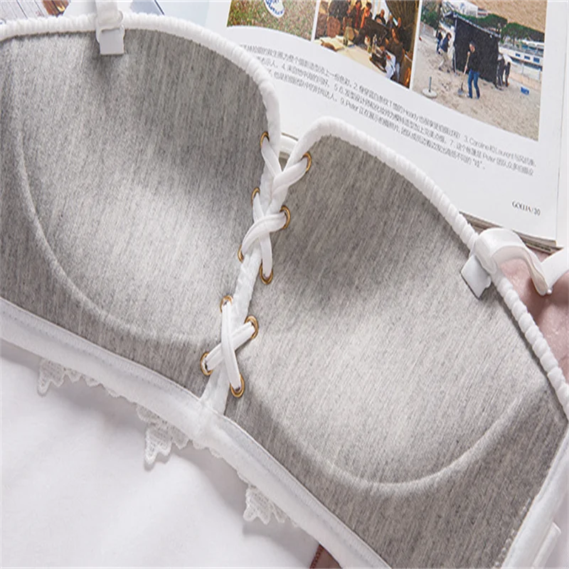 

Strapless Striped Strappy Bra Gathered Lace Tube Top Type Non-slip Breast Wrap Underwear Seamless Gather Breathable Tube Top