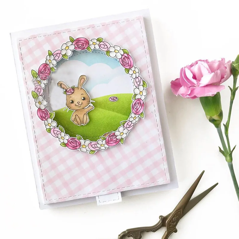 Прозрачные резиновые штампы для скрапбукинга венка дерева пенька животных