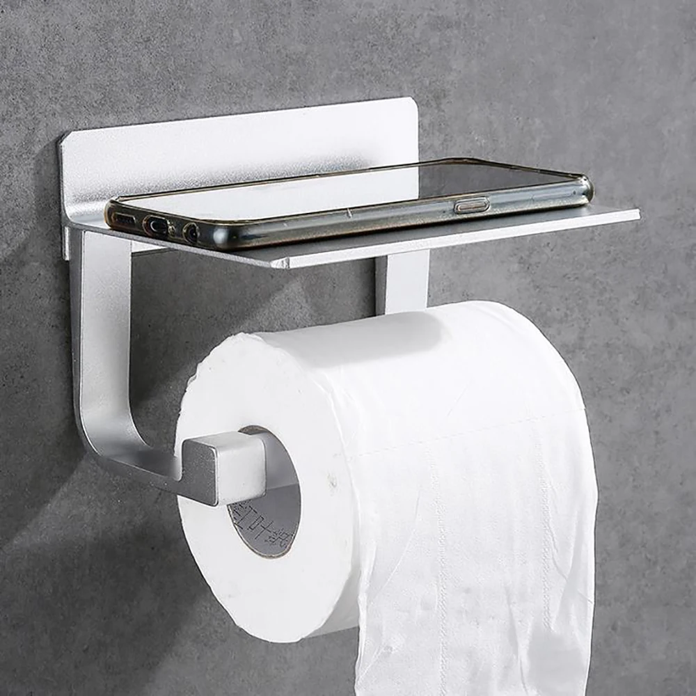 1 шт. алюминиевая стойка для туалетной бумаги настенный держатель полка