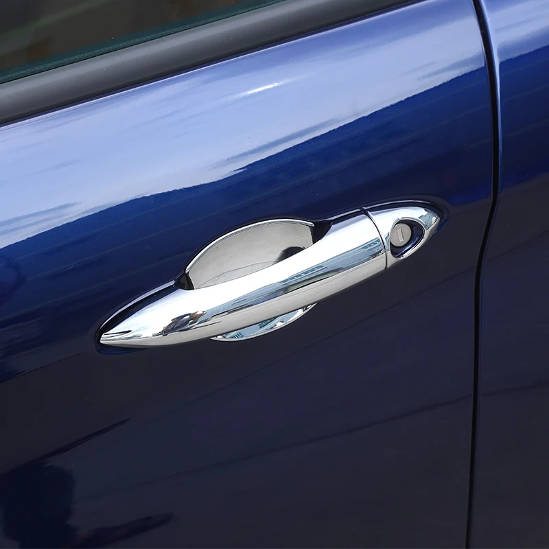 

8 Pcs ABS Chrome Exterior Door Handle Cover Trim For Alfa Romeo Giulia 4 Door 2017 Car Accessories