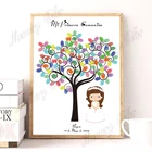 Индивидуальное Имя, дата, персонализированное Первое Святое Причастие, гостевая книга с отпечатками пальцев 