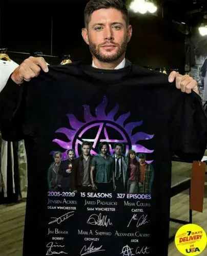 Сверхъестественное 2005 2020 15 сезонов 327 серий спасибо фирменная футболка S 3XL комплект из черной кофты с