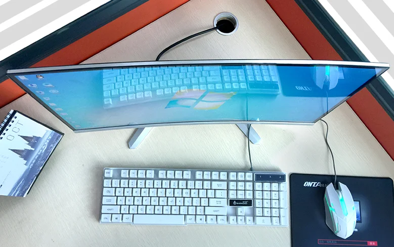 AIO WIFI настольный компьютер ПК с процессором i7 ОЗУ 16 Гб ТБ и 27 дюймов FHD изогнутый ЖК