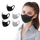 5 шт. Пылезащитная черная маска для лица многоразовая моющаяся маска для рта Mascarilla шелковая дышащая маска хлопковая маска для лица Защита #3