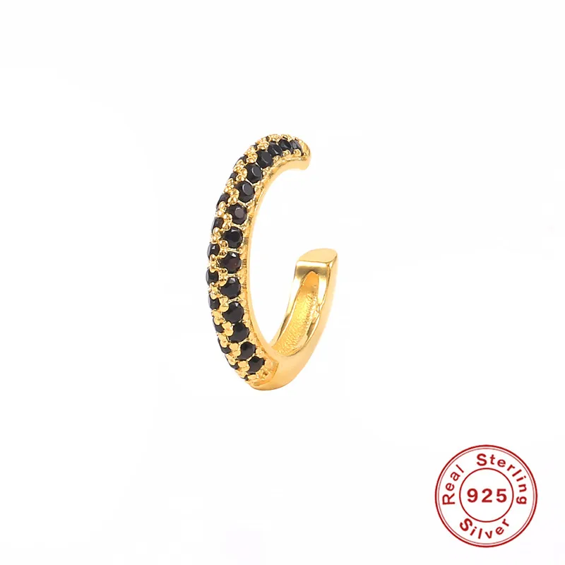 

MC 925 Sterling Silver Ear Cuff For Women 1 Pcs Charming Zircon Clip On Earrings Gold Earcuff Without Piercing Earrings Jewelry