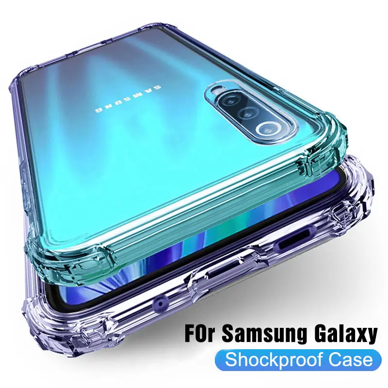 

Shockproof phone Case For Samsung Galaxy A70 A50 A10 A40 A20 A30 A60 A30S S8 S9 S10 Lite S10e S20 Plus Silicone Case Back Cover