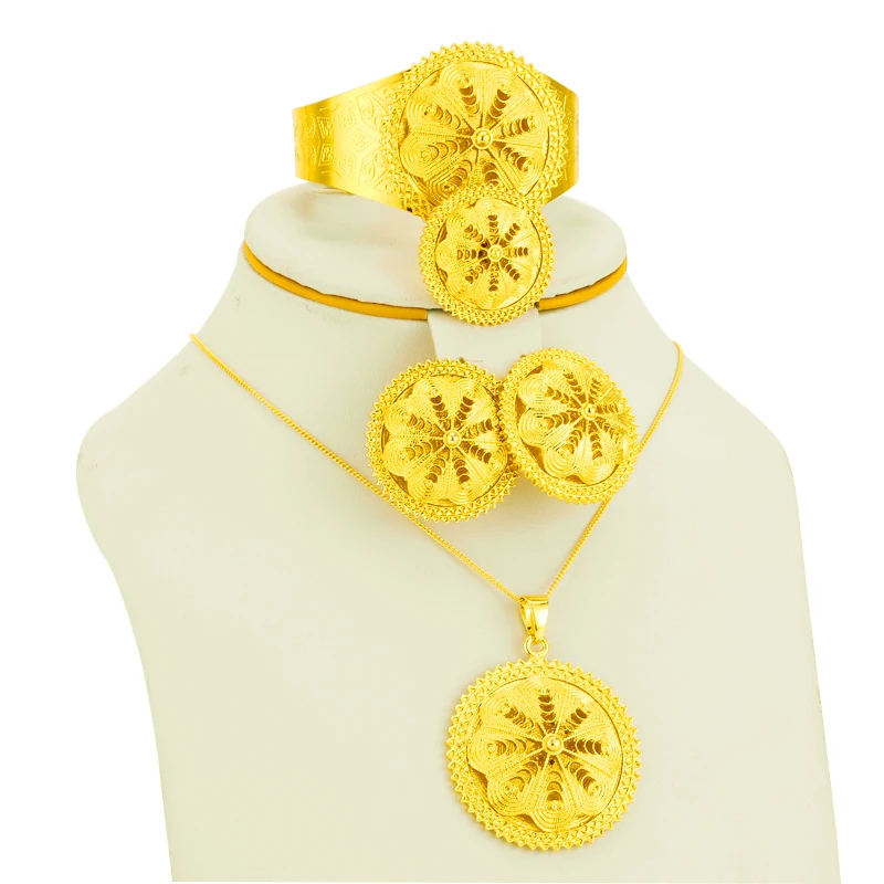 Комплект ювелирных украшений Эфиопский для женщин ювелирные украшения из