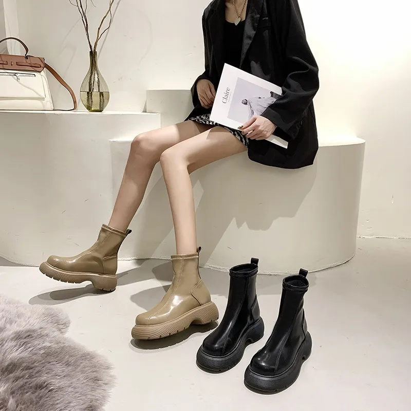

Autumn/winter 2021 New Thick-soled Martin Boots Women's Retro British Style Boots Wild Thick-soled Short Boots Western Boots Wom