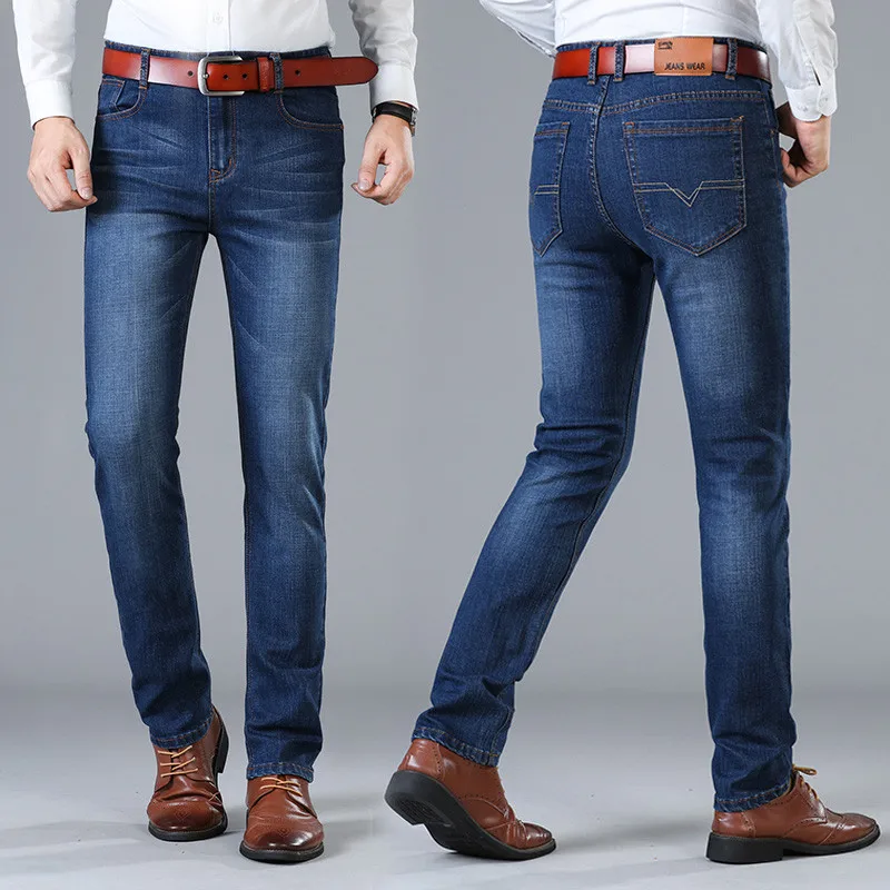 

Casual Business Jeans for Men Wide Leg Oversize Men's Pants Baggy Jean Cargo Denim Overalls Trousers