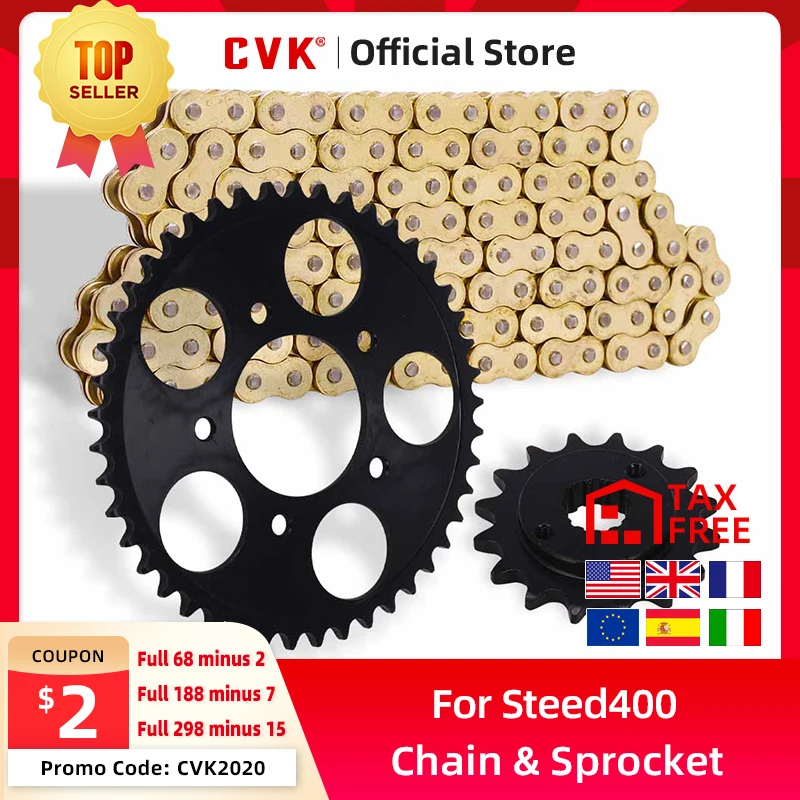 

CVK 1 Set Front and Rear Gear Sprocket Chain & DID Chain For Honda Steed Steed400 Steed600 400 600 Motorcycle Accessories