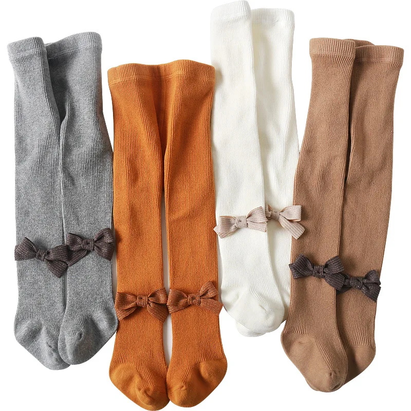 

2020 Baby Children's Tights Stockings Autumn New Girls Pantyhose Autumn Winter Cute Bow Baby Tights