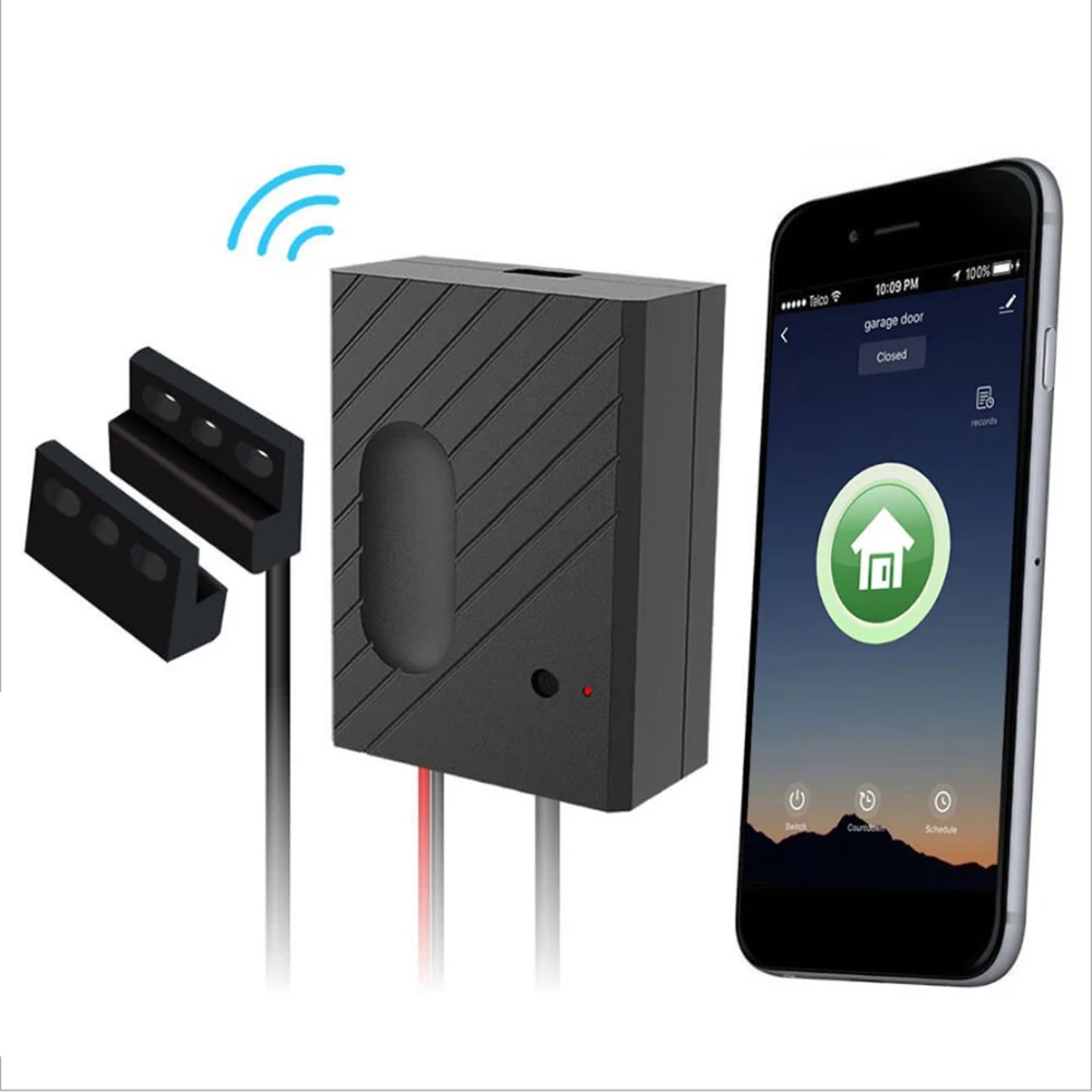 

Новый Ewelink WiFi переключатель управления гаражной дверью для открывания Гаражных дверей приложение дистанционное управление синхронизация голосового управления Автомобильная электрика