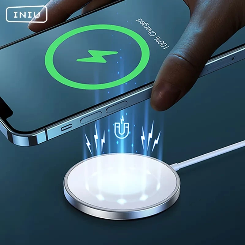 Magnetic 15W Wireless Charger Suitable For iPhone 12 Pro Max Type C Fast Charging Suitable For Samsung Xiaomi Wireless Charger