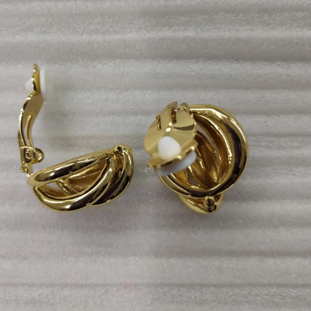 2019 модные золотые серьги-клипсы с морской улиткой в виде раковины без пирсинга