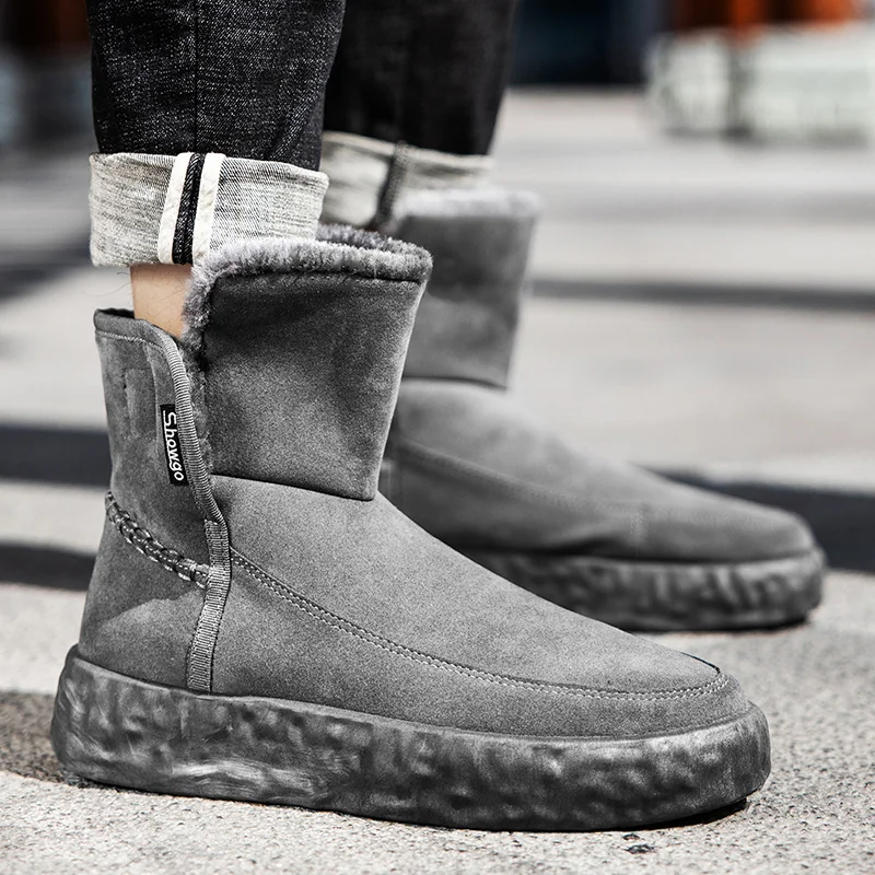 

Мужские ботинки, Мужская зимняя обувь, модные зимние ботинки, зимние кроссовки, мужская обувь до щиколотки, зимние ботинки, черные, серые бот...