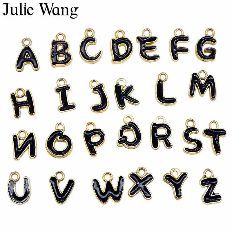 Julie Wang эмалевые Подвески в виде надписи Английский алфавит из сплава
