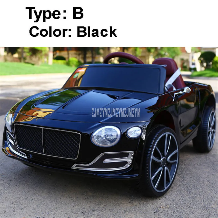 B Type Black Электрический детский автомобиль с дистанционным управлением и английской музыкой для детей 3-6 лет, подарок для ребенка, игрушечный автомобиль с четырьмя колесами - Цвет: B Type Black