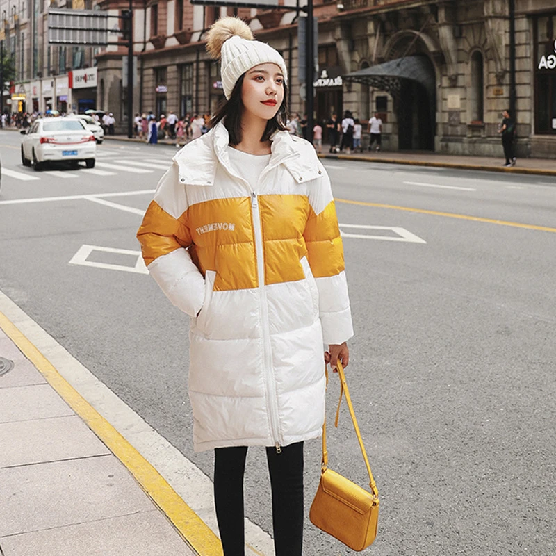 Зимняя женская куртка пальто хлопковая подкладка свободная Толстая теплая