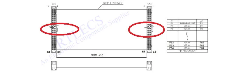 Плоский IDC кабель в сборе 2 шт. 54 мм расстояние между 6 8 10 14 16 20 26 34 40 50 60 64 гнездовой